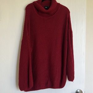 ASOS Dark Red Sweater Dress